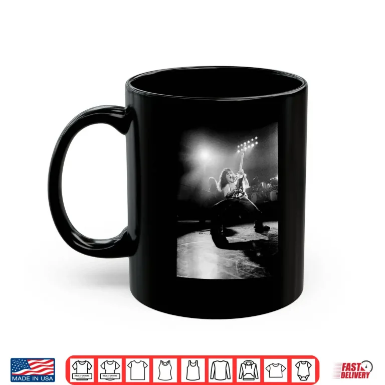 Mug Simon Fowler Eddie Van Halen On Stage Rainbow Theatre Music Shirt