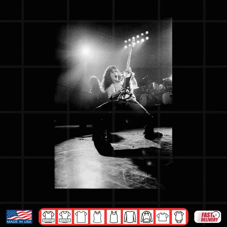 Design Simon Fowler Eddie Van Halen On Stage Rainbow Theatre Music Shirt