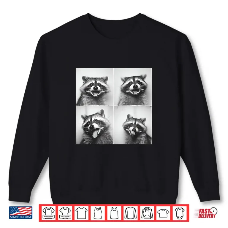Sweatshirt Trash Raccoons Laughing Raccoon Face Unique Quirky Animal Shirt