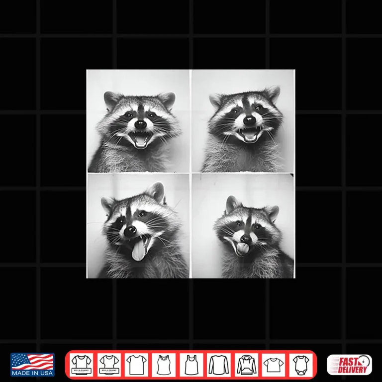 Design Trash Raccoons Laughing Raccoon Face Unique Quirky Animal Shirt