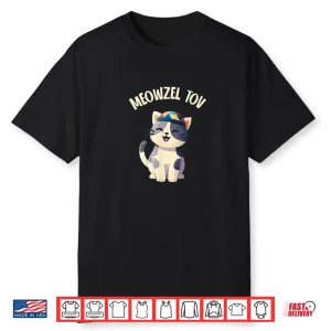 Jewish Birthday Meowzel Tov Cat Shirt