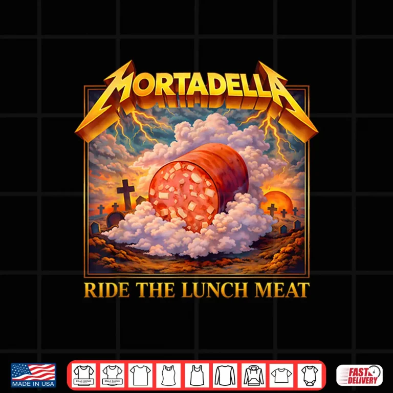 Design Mortadella Ride The Lunch Meat Italian Food Funny Tee Shirt