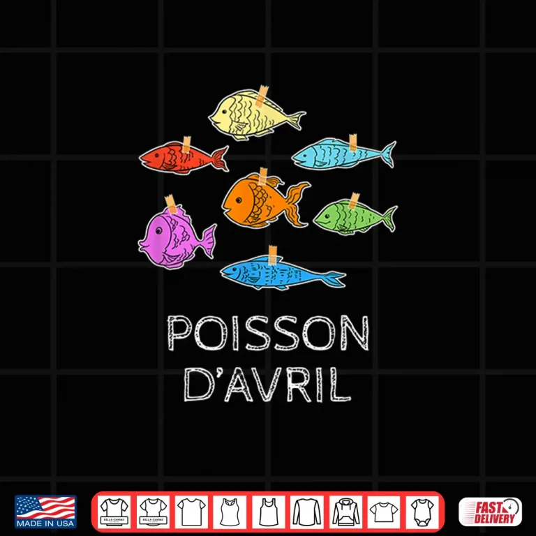 Design Funny Seven Fish Hoaxes April Fools Day Poisson DAvril Humor Shirt