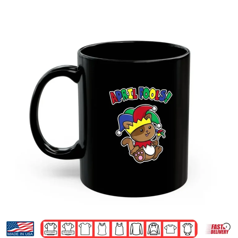 Mug Funny Cute Cat Jester Prankster Happy April Fools Day Humor Shirt