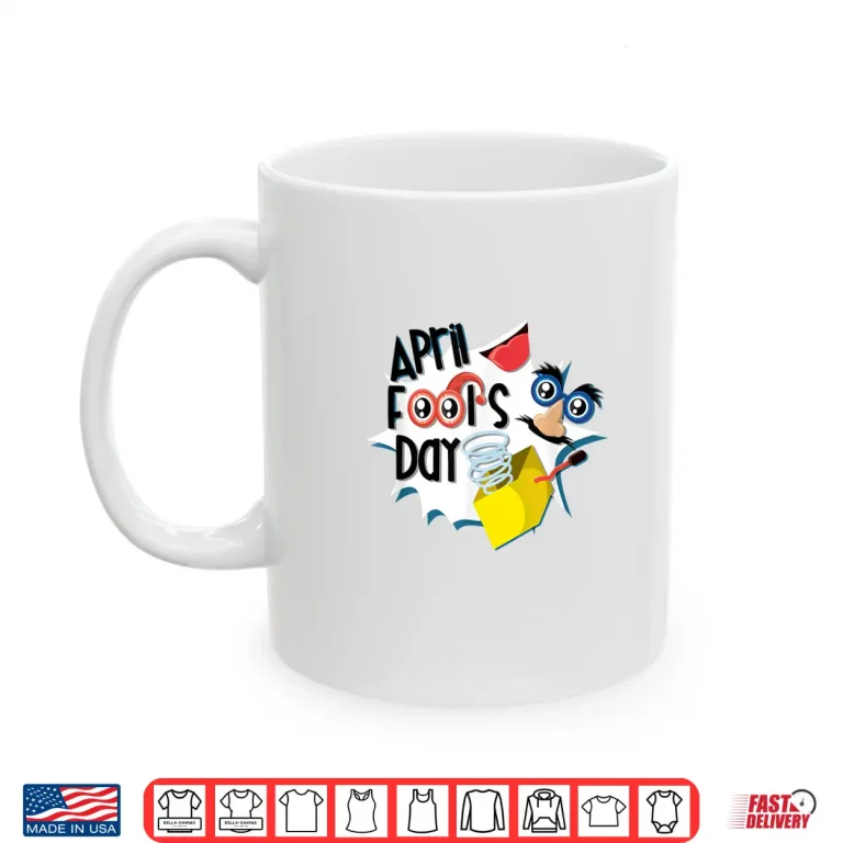 Mug Professional Minimalist Happy April Fools Day Modern Graphic Apparel Shirt