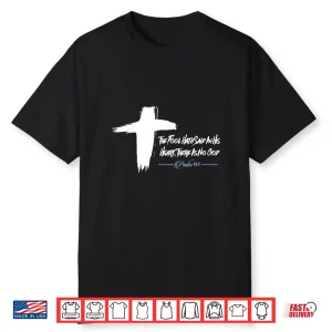 Psalm Fourteen One Easter Cross April Fools Day Christian Faith Shirt