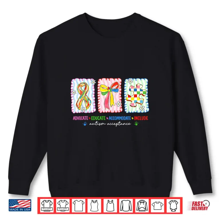 Sweatshirt Autism Awareness Acceptance Infinity Symbol Professional Graphic Shirt