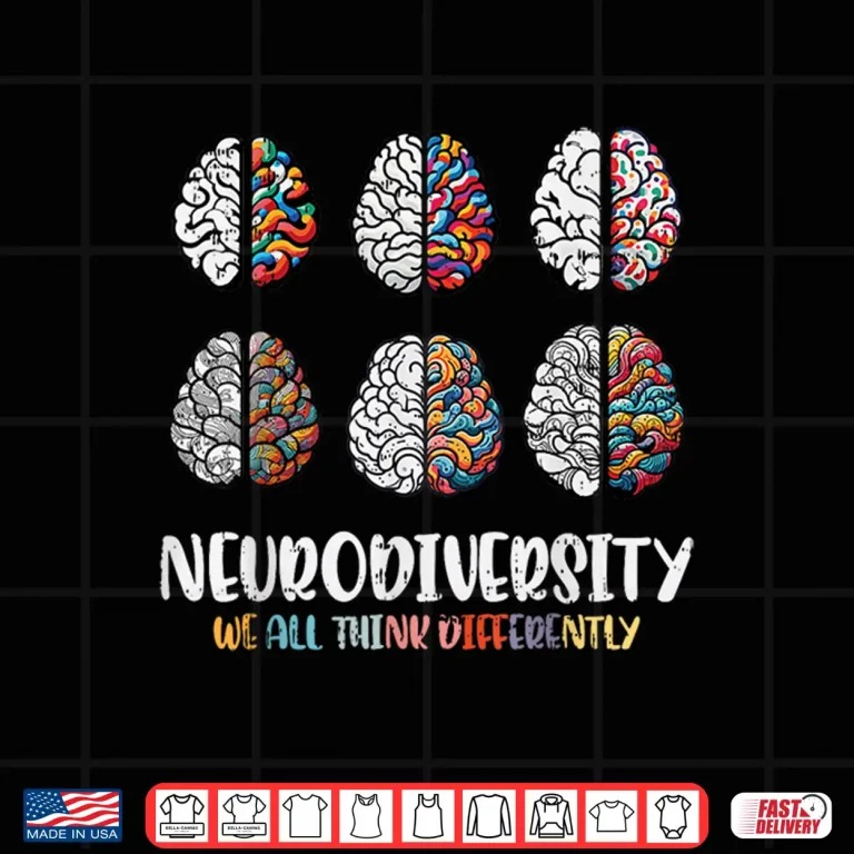 Design Autism Brain Neurodiversity ASD Awareness Professional Shirt