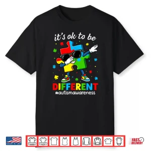 Dabbing Puzzle Piece Blue Autism Awareness Professional Humor Shirt