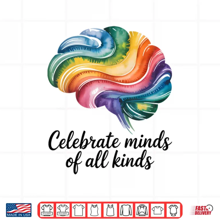 Design Celebrate Minds Of All Kinds Rainbow Inclusion SPED Teacher Shirt