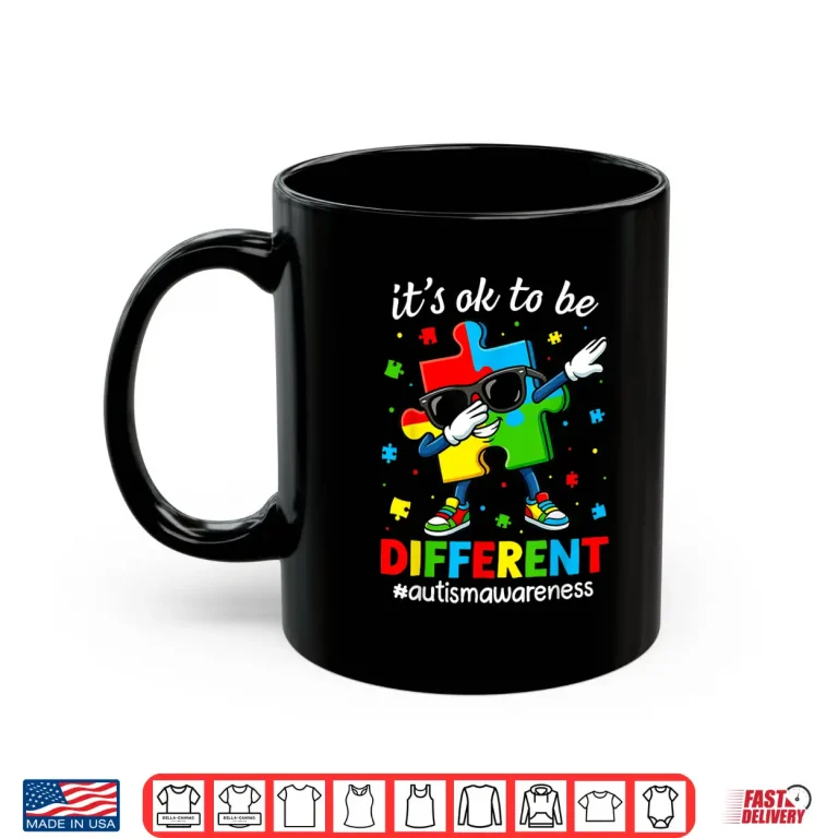 Mug Dabbing Puzzle Piece Blue Autism Awareness Professional Humor Shirt