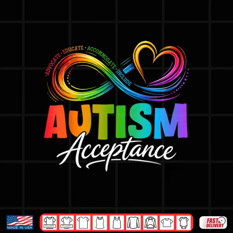 Design Infinity Symbol Advocate Educate Autism Awareness Professional Shirt
