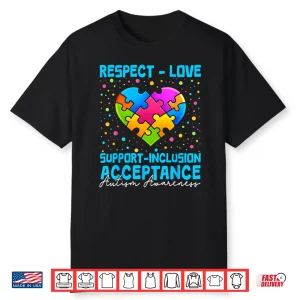 Love Support Heart Puzzle Autism Awareness Professional Shirt