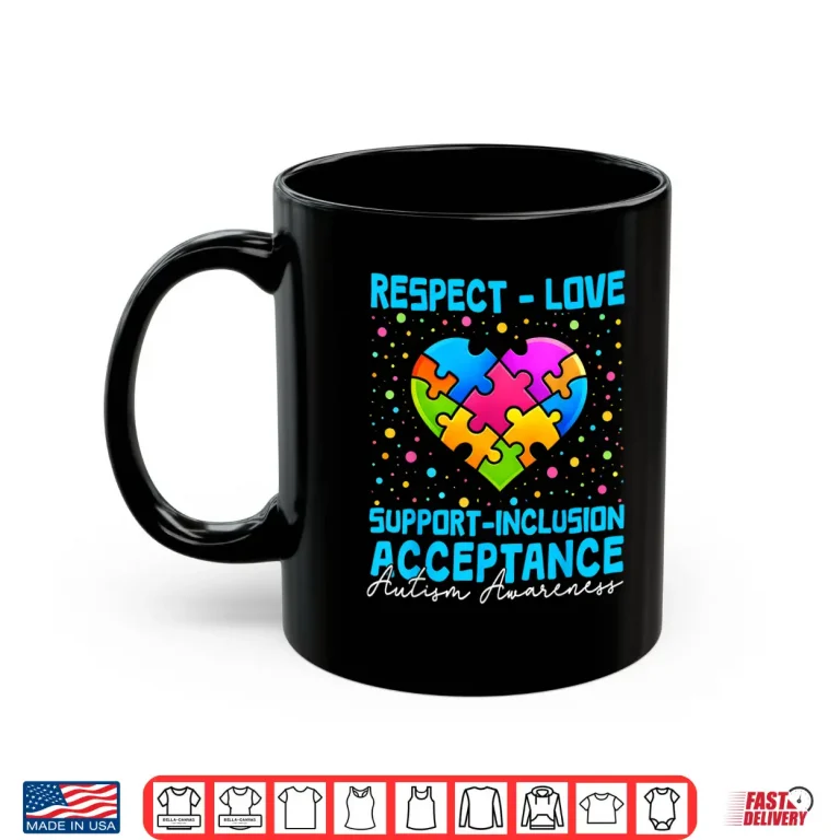 Mug Love Support Heart Puzzle Autism Awareness Professional Shirt