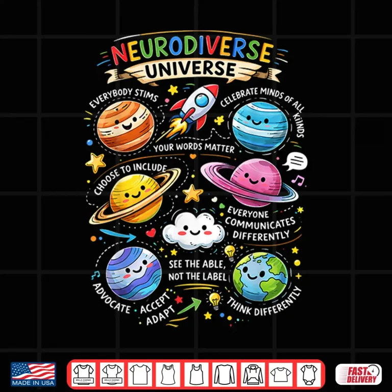 Design Neurodiverse Universe Autism Awareness Different Minds Gift Shirt