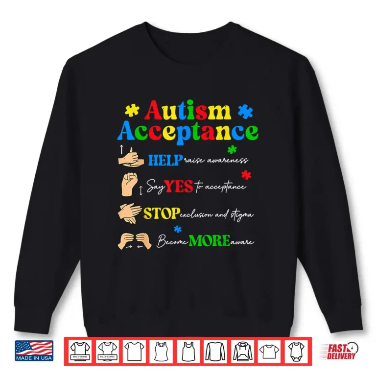Sweatshirt Professional Acceptance Autism Awareness Teacher SPED Autistic Shirt
