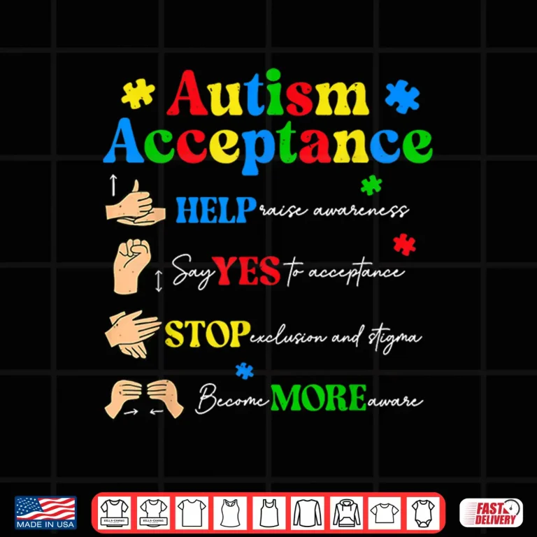 Design Professional Acceptance Autism Awareness Teacher SPED Autistic Shirt