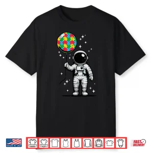 Astronaut Puzzle Balloon Asd Awareness Professional Graphic Shirt