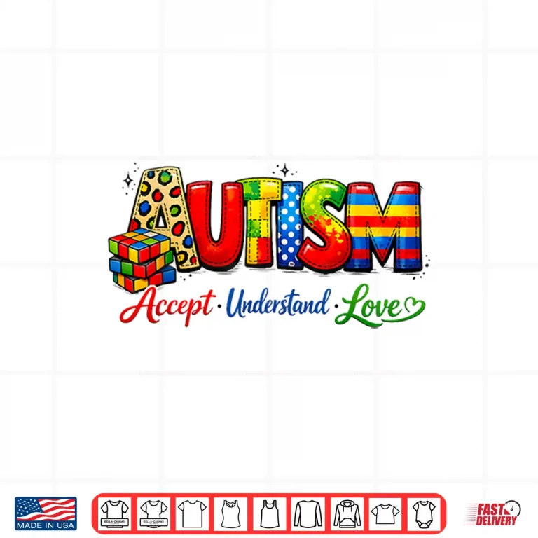 Design Accept Understand Love Autism Awareness Puzzle Professional Shirt