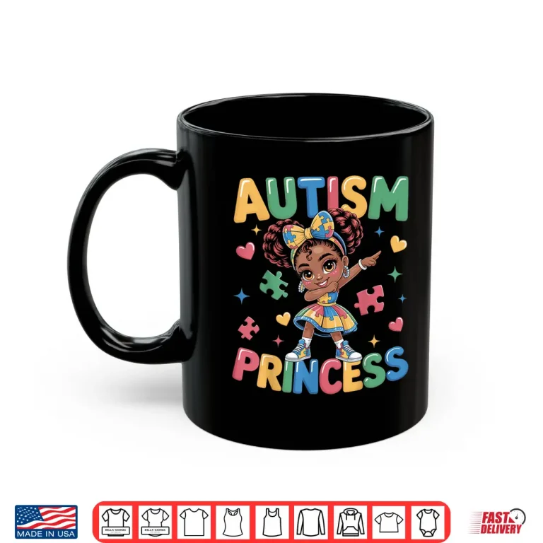 Mug Coquette Bow Daughter Autism Princess Autism Awareness Graphic Shirt
