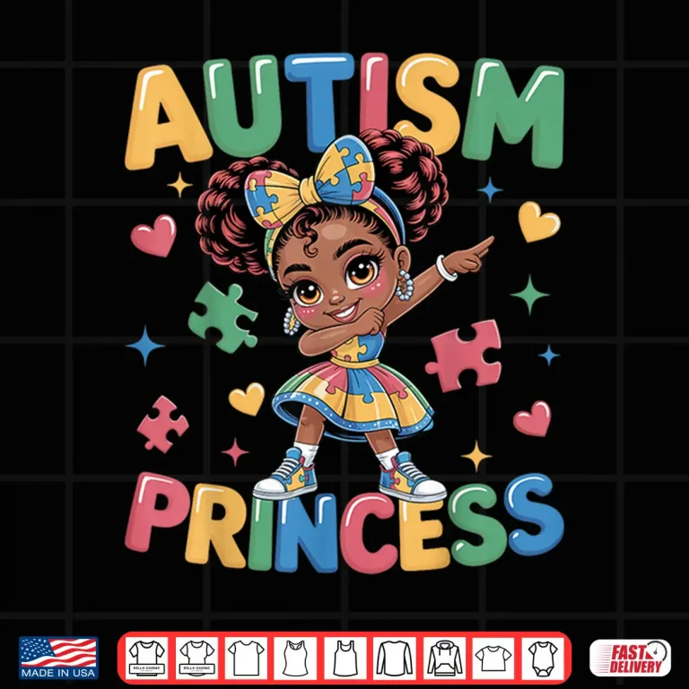 Design Coquette Bow Daughter Autism Princess Autism Awareness Graphic Shirt