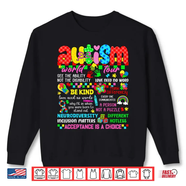 Sweatshirt Leopard Puzzle Autism Awareness Autistic Modern Graphic Shirt