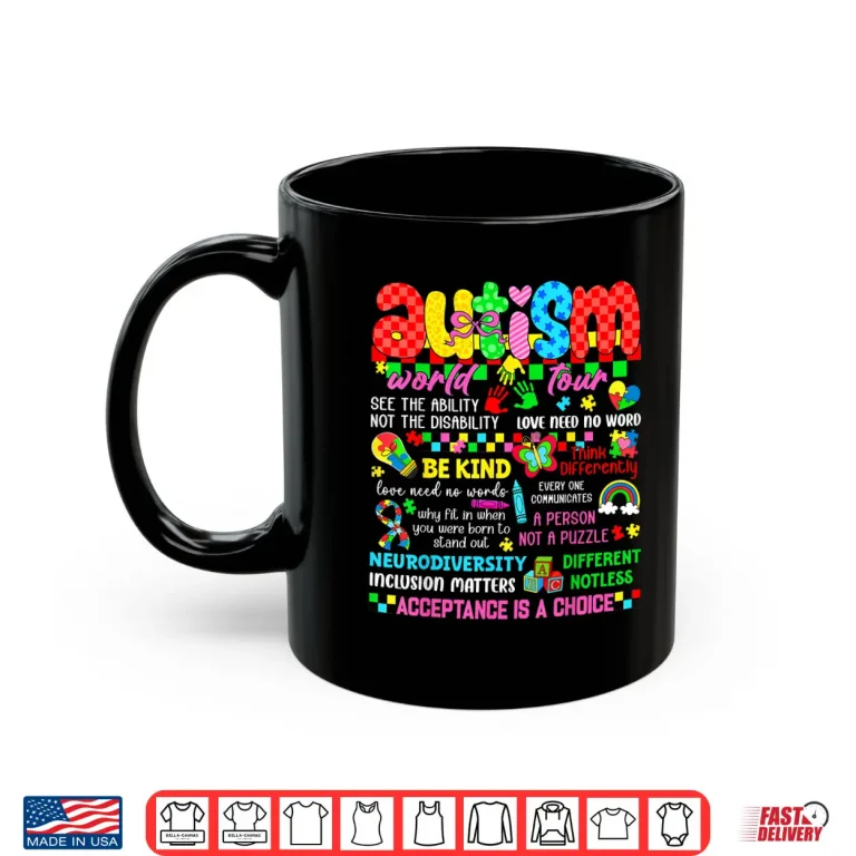 Mug Leopard Puzzle Autism Awareness Autistic Modern Graphic Shirt