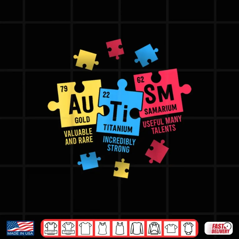 Design Periodic Table Elements ASD Autism Awareness Professional Shirt