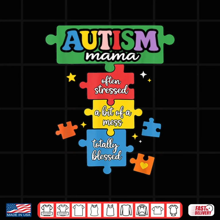 Design Puzzle Piece Autism Mama Autism Mom Neurodiversity Shirt