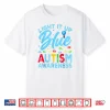 Light It Up Blue Autism Awareness Professional Modern Graphic Shirt