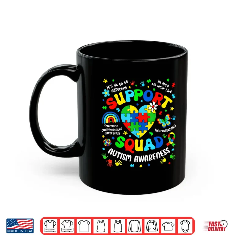Mug Support Squad Puzzle Autistic Autism Awareness Professional Shirt