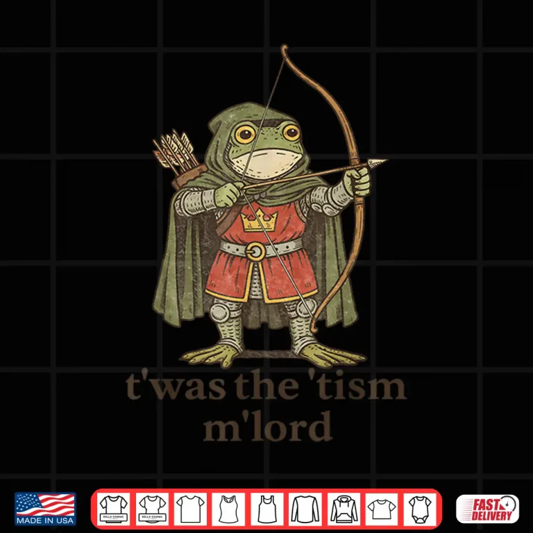 Design Twas The Tism My Lord Frog Autism Awareness Modern Humor Shirt