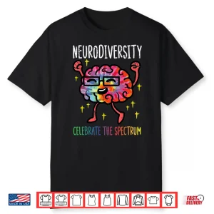 Neurodiversity Brain Autism Awareness Asd Adhd Graphic Shirt