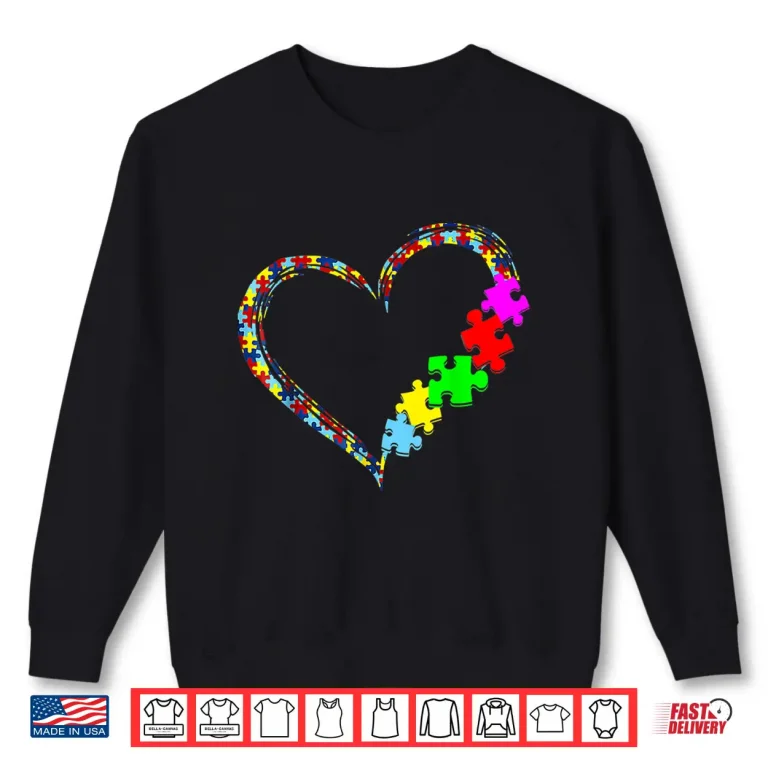 Sweatshirt Love Heart Puzzle Piece Autism Awareness Professional Gift Shirt