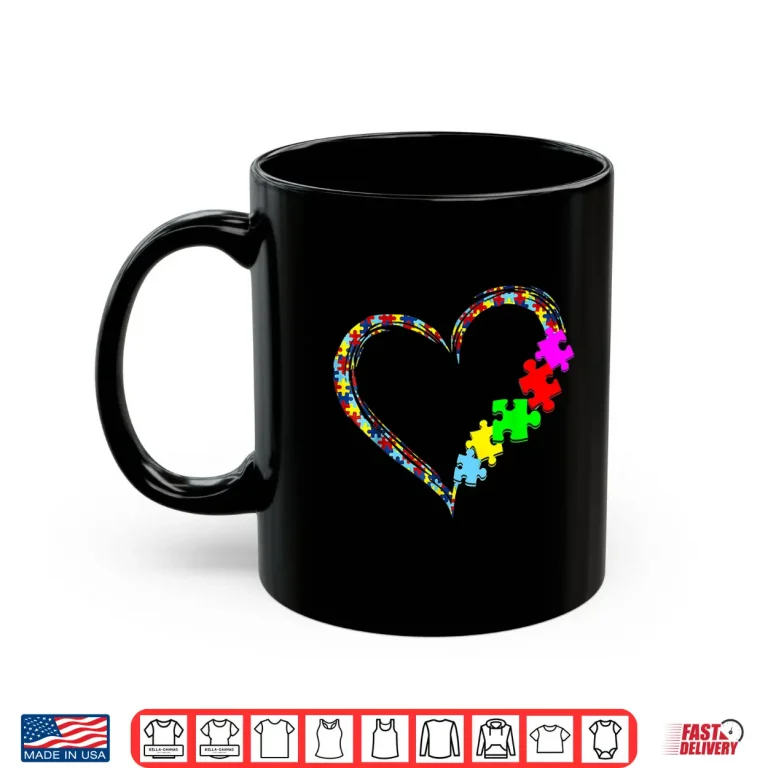 Mug Love Heart Puzzle Piece Autism Awareness Professional Gift Shirt