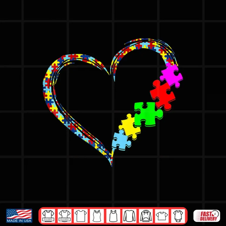 Design Love Heart Puzzle Piece Autism Awareness Professional Gift Shirt