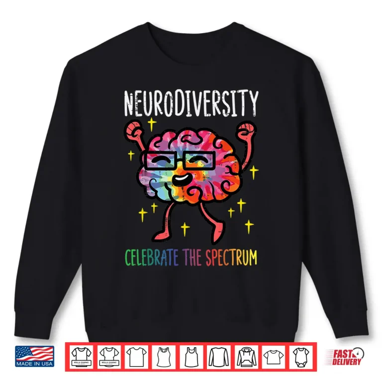 Sweatshirt Neurodiversity Brain Autism Awareness ASD ADHD Graphic Shirt
