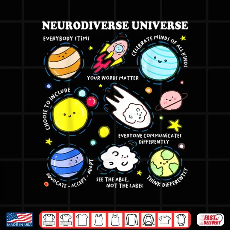 Design Neurodiverse Universe Kids Autism Awareness Neurodiversity Shirt