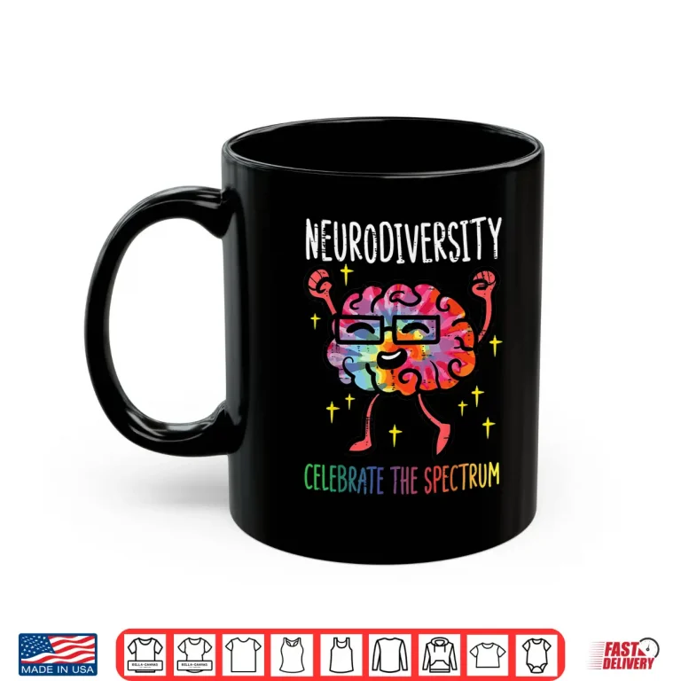 Mug Neurodiversity Brain Autism Awareness ASD ADHD Graphic Shirt