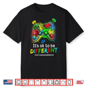 Professional Video Game Month Autism Awareness Modern Graphic Shirt