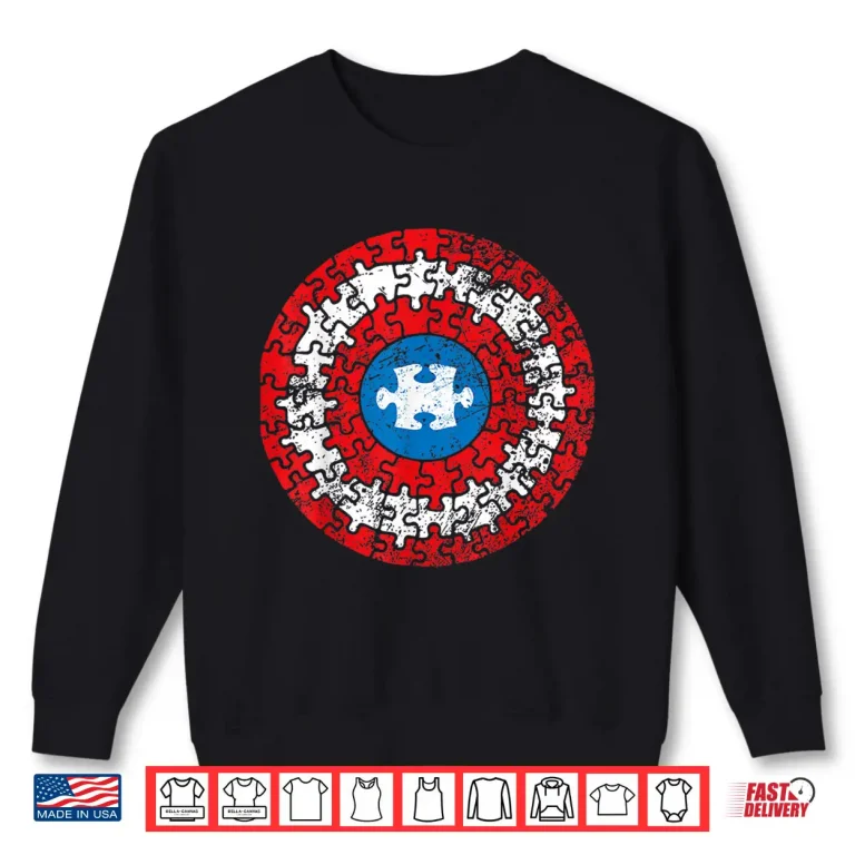 Sweatshirt Support Autistic Superkid Autism Awareness Captain Graphic Shirt
