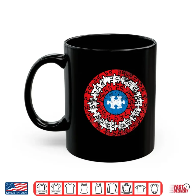 Mug Support Autistic Superkid Autism Awareness Captain Graphic Shirt