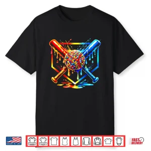 Baseball Drip Boy Baseball Ice Cream Kids Lover Shirt