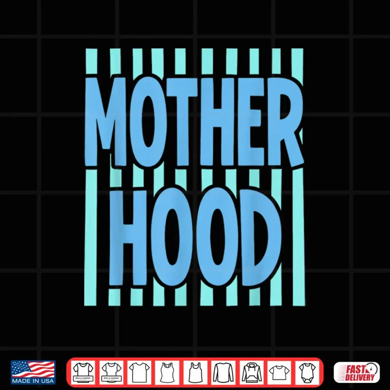 Design Motherhood Retro Blue Stripe Typography Design Shirt