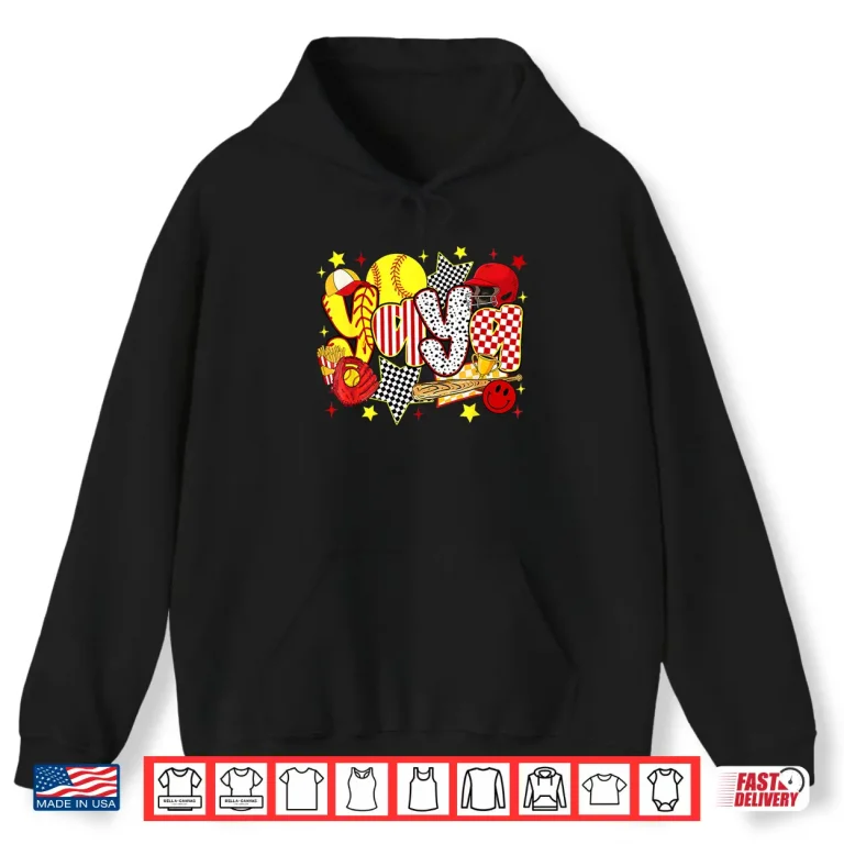 Hoodie Baseball Player Yaya Softball Happy Mothers Day Professional Shirt