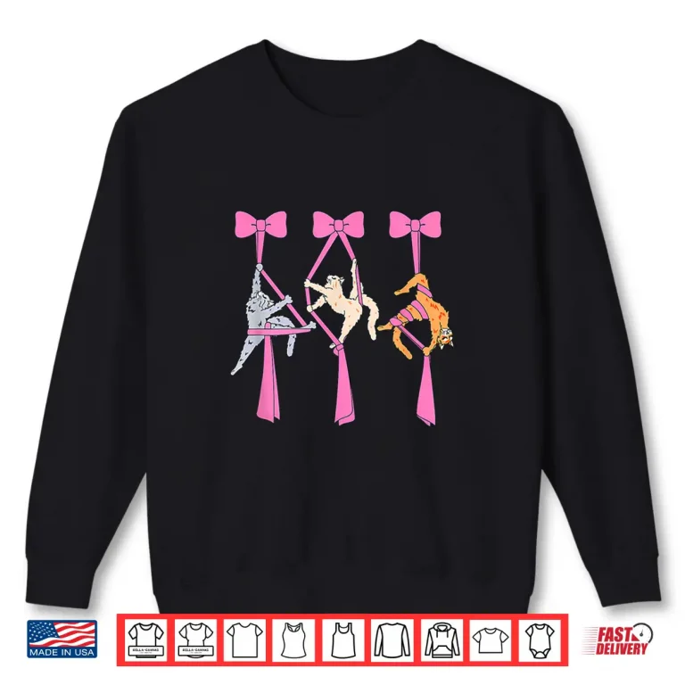 Sweatshirt Aerial Silks Cat Funny Yoga Cat Mom Mothers Day Professional Shirt