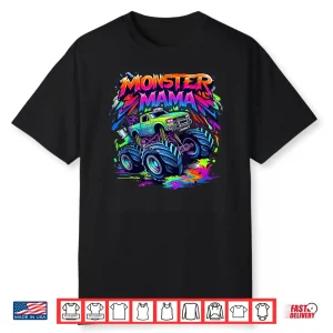 Family Matching Monster Truck Mama Truck Lovers Mom Shirt
