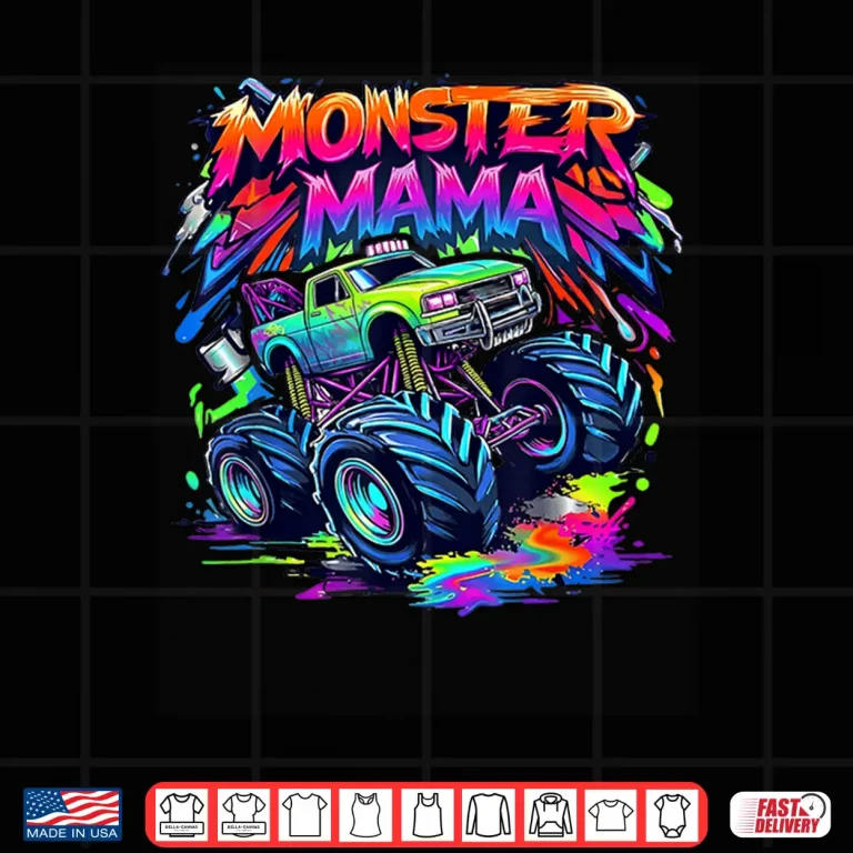 Design Family Matching Monster Truck Mama Truck Lovers Mom Shirt