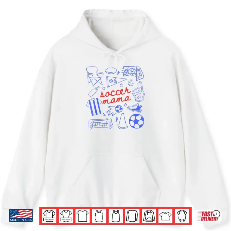 Hoodie Game Day Soccer Moms Club Soccer Mama Mothers Day Shirt