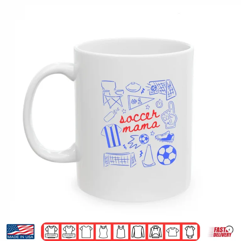 Mug Game Day Soccer Moms Club Soccer Mama Mothers Day Shirt
